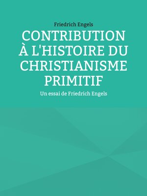 cover image of Contribution à l'histoire du christianisme primitif